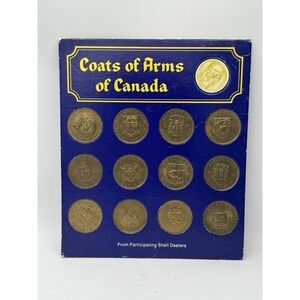 SHELL COAT OF ARMS FLORAL EMBLEMS OF CANADA COLLECTOR SET COMPLETE -Read
